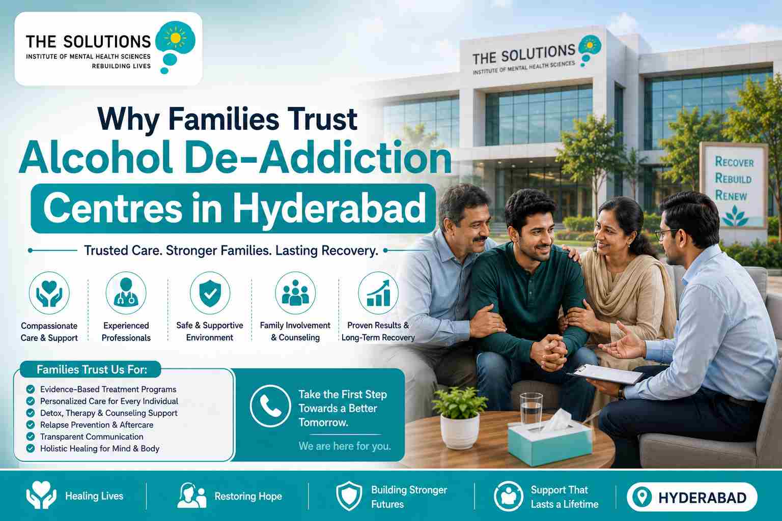 Why Families Trust Alcohol De-Addiction Centres in Hyderabad